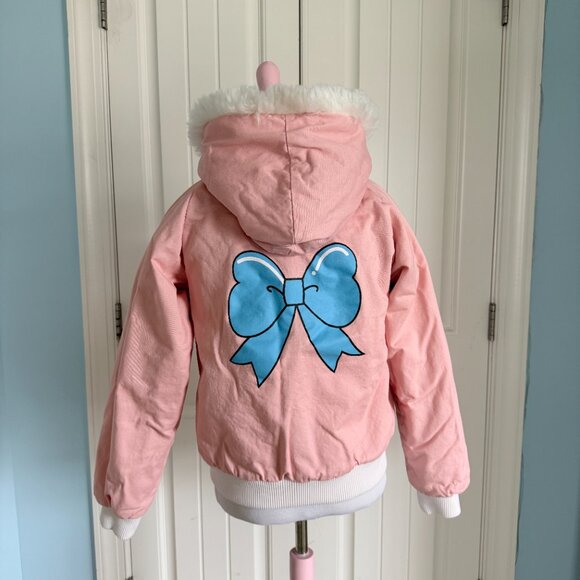 Kawaii Warm Pastel Pink Moon Bow Jacket - Picture 8 of 10